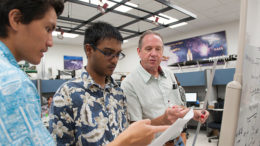 University of Hawaii Community College students work on a project to develop small payloads for space flight. Photo: UH