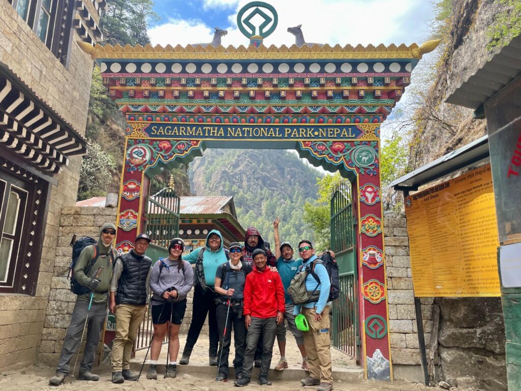 Group photo of CWC students in Nepal's Sagarmatha National Park